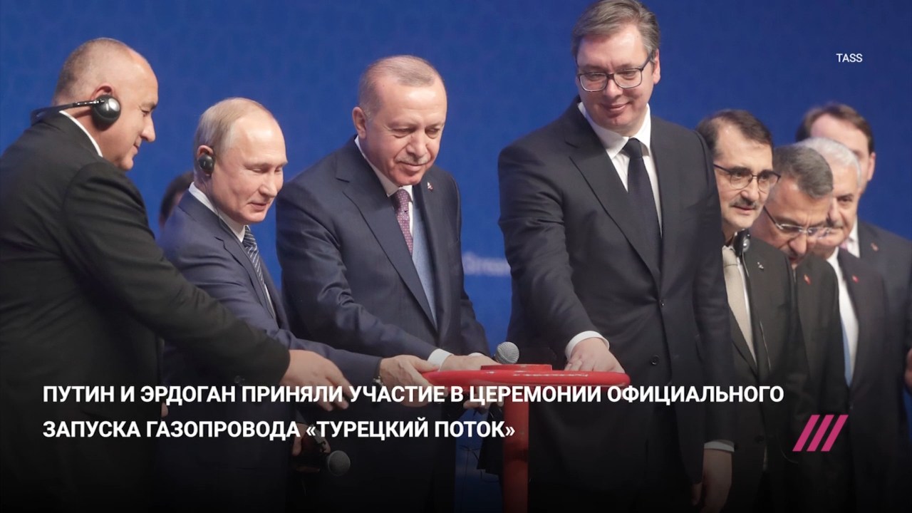 Путин и Эрдоган запустили работу газопровода «Турецкий поток»