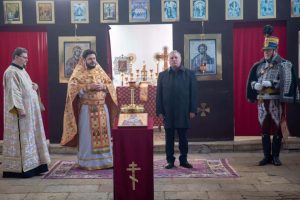 Подписание свидетельства о намерении пожертвования нового колокола в Храме Святителя Николая в городе Токай