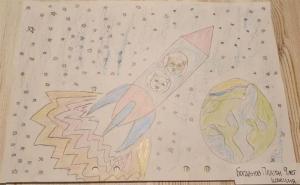 Детские рисунки ко дню запуска первого человека в космос