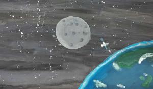 Детские рисунки ко дню запуска первого человека в космос